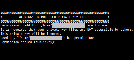 openssh-private-key-permission-error